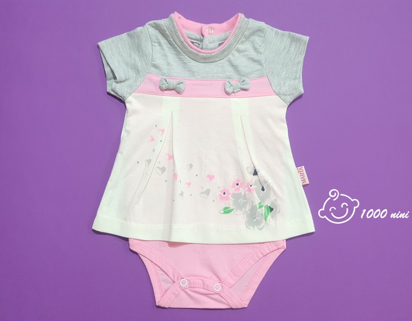 بادی دخترانه ملانژ گل مهتابیبی 3509 **مشکل دار