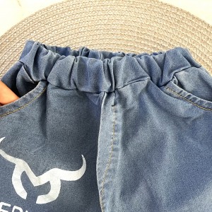 تیشرت و شلوارک جین گاو زرد kids
