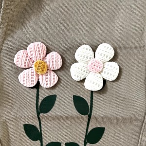 شلوار کتان گلدار خاکی آنیل kids