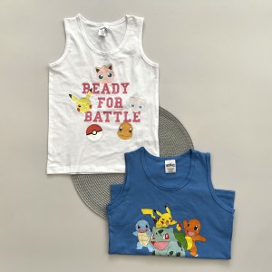 رکابی پوکمون سفید و آبی kids