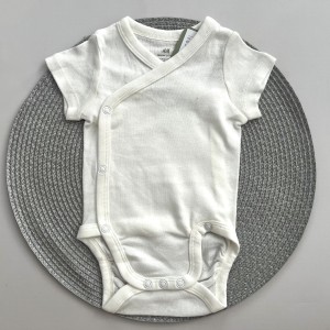 بادی آستین کوتاه جلودکمه شیری H&M