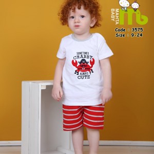بلوز شلوارک خرچنگ مهتابیبی 3575