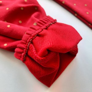 بادی و شلوار کریسمس طوسی زرشکی وچیون
