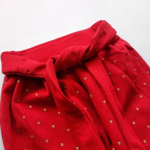 بادی و شلوار کریسمس طوسی زرشکی وچیون