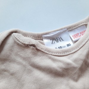 بادی آستین بلند  نسکافه ای zara *** مشکل دار