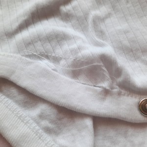 بادی آستین بلند کبریتی سفید zara *** مشکل دار