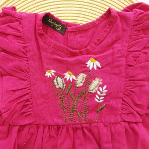 پیراهن مجلسی گلدوزی سرخابی kids