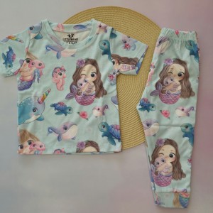 تیشرت و شلوار راحتی پری دریایی kids