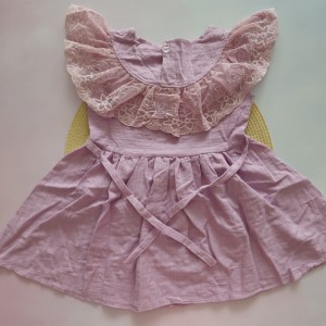 پیراهن مرواریدی یقه توردار یاسی kids