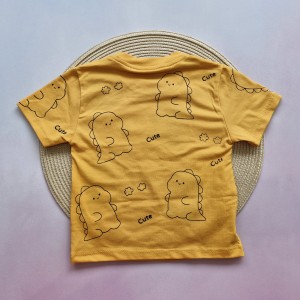 تیشرت و شلوارک دایناسور پرتقالی kids