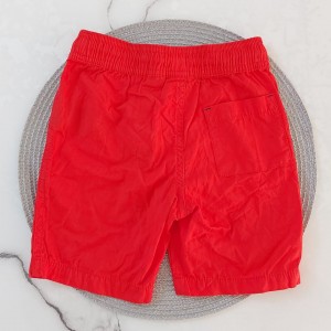 شلوارک کتان کاغذی قرمز kids