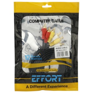 کابل ۳ به ۳ ایفورت Effort AV RCA طول 1.5 متر .jpg