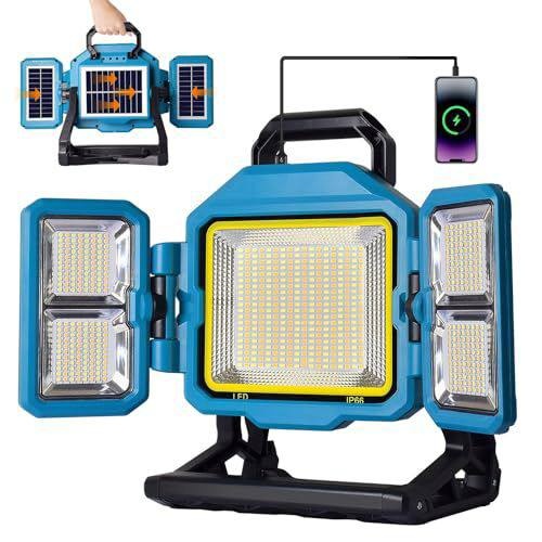 چراغ پروژکتور شارژی و خورشیدی تاسک دارای پاوربانک مدل Tusk-V5000