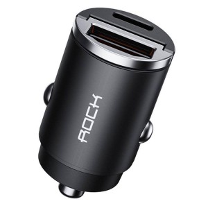 شارژر فندکی فست شارژ ماشین تایپ سی 30 وات راک ROCK H15