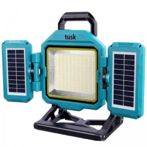 چراغ پروژکتور شارژی و خورشیدی تاسک دارای پاوربانک مدل Tusk-V5000