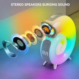 اسپیکر بلوتوثی شارژی قابل حمل مدل حلزونی RGB