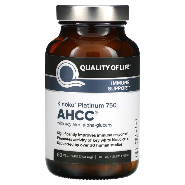 تقویت کننده سیستم ایمنی گیاهی ۶۰ عددی  AHCC برند quality of life, کوالیتی آف لایف بدون کارتن
