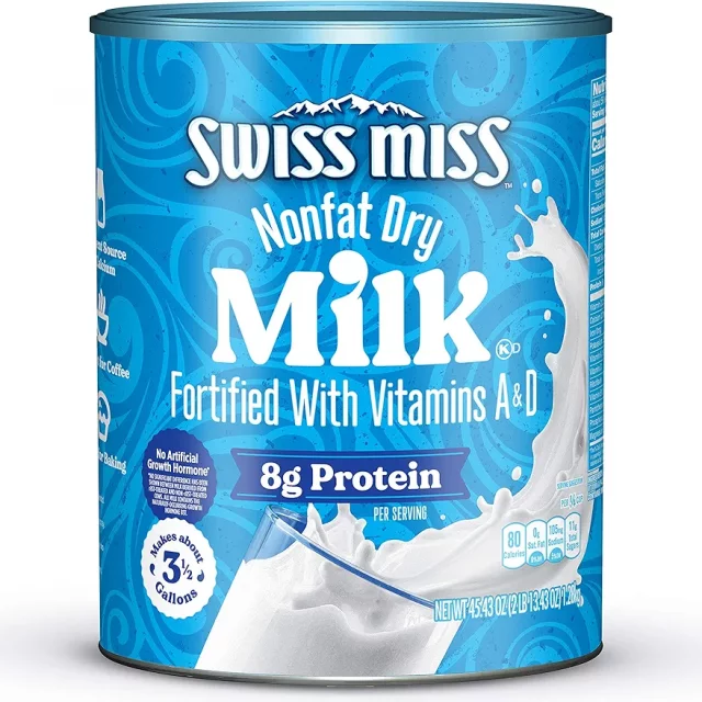 شیر خشک بدون چربی   با ویتامین‌های A و D مخصوص بزرگسالان وزن 1280 گرمی برند swiss miss