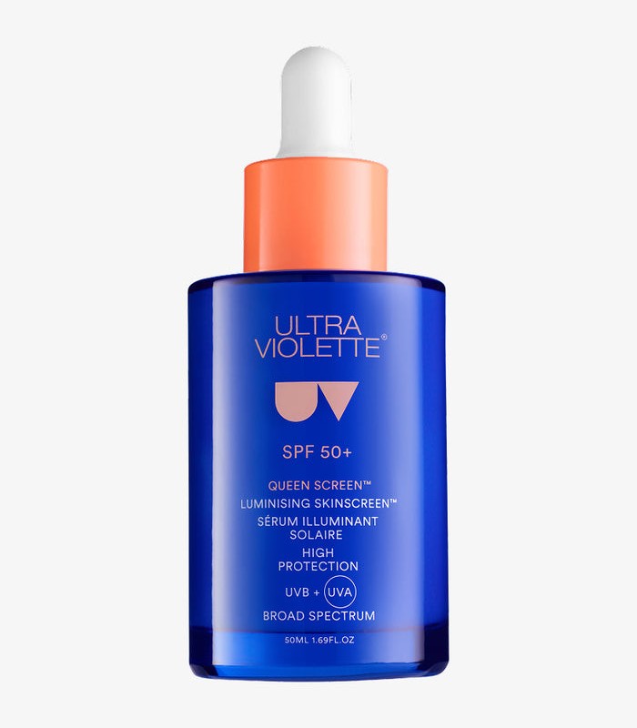 سرم روشن‌ کننده ضد آفتاب ۵۰ میل برند  Queen Screen با SPF 50 اولترا ویولت