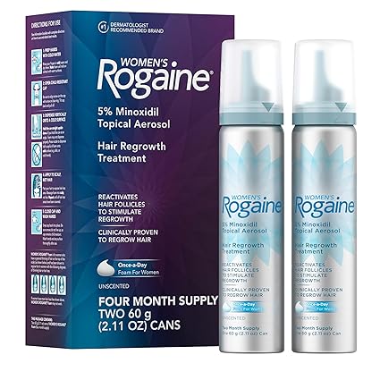 فوم ماینوکسیدل 5%ضد ریزش و درمان نازک شدن مو  بانوان برندروگین rogaine