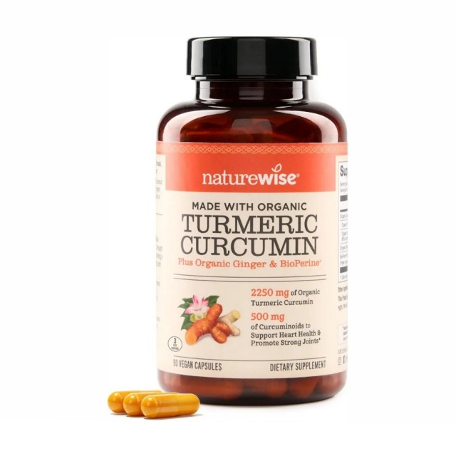 مکمل گیاهی کورکومین ( زردچوبه ) 2250 میلی گرم  180 عددی برند nature wise