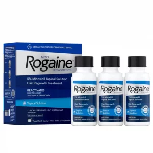 محلول ضد ریزش و رشد مجدد مو مردانه ماینوکسیدیل ۵%  حجم ۱۸۰ میل برند rogaine روگین