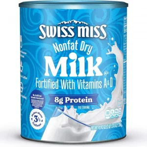 شیر خشک بدون چربی   با ویتامین‌های A و D مخصوص بزرگسالان وزن 1280 گرمی برند swiss miss