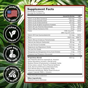 مکمل گیاهی رشد مو  و مسدودکننده DHT BLOCKER    برند Hairo Nutrition