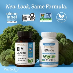 مکمل گیاهی تنظیم کننده هورمون بانوان و آقایان  DIM200mg + بیوپرین برند sm nutrition