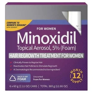 فوم موضعی ماینوکسیدیل 5% بانوان کرکلند ساخت آمریکا Kirkland Minoxidil 5% Topical for Men پک 6 عددی