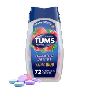 جویدنی ۱۰۰۰ میل ضد اسید و سوزش معده برند tums تامز