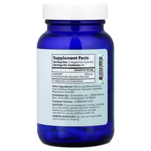 مکمل جوانساز ، ضد پیری و بازسازی سلولی NAD ترو نیاژن TRU NIAGEN 300 میلی گرم 30 و 90 عددی ساخت آمریکا Tru Niagen 300mg انقضا 4/2028