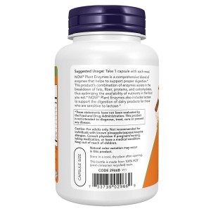 آنزیم گیاهی ناو 120 کپسول NOW Plant Enzymes