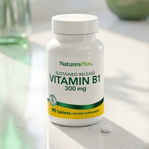 مکمل گیاهی افزایش دهنده انرژی ب ۱ دوز ۳۰۰ میلی گرم ۹۰ عددی برند nature plus ساخت آمریکا
