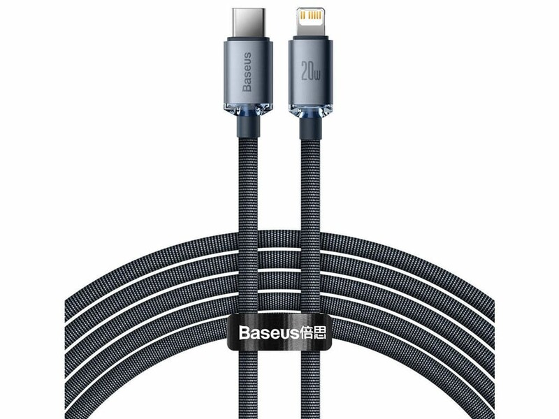 کابل تایپ‌سی به لایتنینگ بیسوس 2 متری  Baseus CAJY000301 Crystal Shine Series Fast Charging Data Cable Type-C to iP 20W