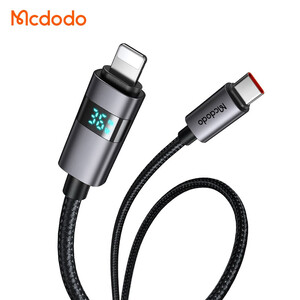 کیفیت کابل شارژ و انتقال داده تایپ سی به لایتنینگ 36 وات کارپلی  1.2 متری مک دودو