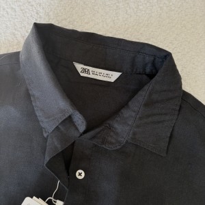 شومیز لینن مشکی کد 2653