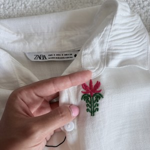 شومیز لینن گلدوزی کد 1658