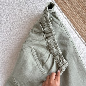 شلوار کتان کج راه 7435