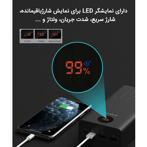 پاوربانک روموس مدل PEA40 ظرفیت 40000 میلی آمپر ساعت 65وات