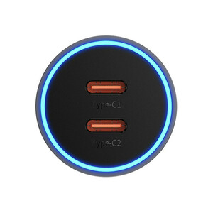 شارژر فندکی 60 وات بیسوس مدل Dual USB-C CGJM000213