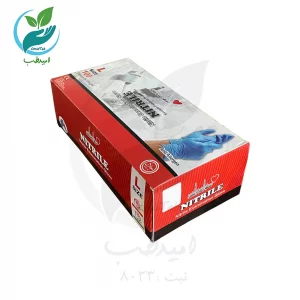 دستکش نیتریل غیر پودری سورنا سایز لارج (L) بسته 100 عددی