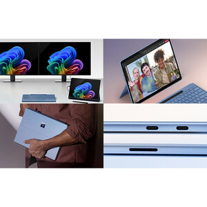 تبلت 13 اینچی مایکروسافت مدل Surface Pro 11-Snapdragon X Plus LCD ظرفیت 512 گیگابایت و رم 16 گیگابایت به همراه کیبورد Surface Pro Copilot و قلم Slim Pen 2