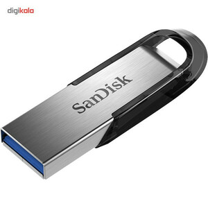 فلش مموری سن دیسک Ultra Flair CZ73 ظرفیت 64 گیگابایت با رابط USB 3.0 و بدنه فلزی مقاوم، سرعت انتقال 150 مگابایت بر ثانیه و سازگار با انواع سیستم‌عامل‌ها و دستگاه‌ها