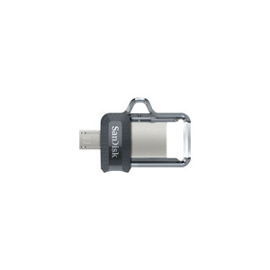 فلش مموری سن دیسک مدل Ultra Dual Drive m3.0 ظرفیت 64 گیگابایت با دو رابط USB Type-A و USB Type-C، سرعت انتقال 130 مگابایت بر ثانیه، استاندارد USB 3.2 Gen1، مناسب انتقال سریع و ایمن فایل بین دستگاه‌های هوشمند