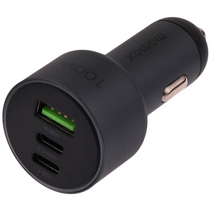 شارژر موبایل خودرویی تایپ سی و یو اس بی 100 وات مومکس