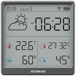 دماسنج و رطوبت سنج شارژی آتومن ATuMan مدل TH3