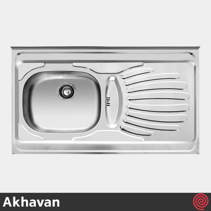 سینک ظرفشویی اخوان مدل Akhavan 37-50 | تک لگنه نیمه فانتزی روکار