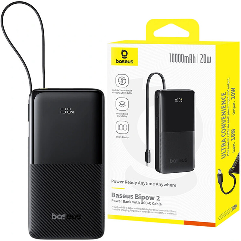 پاور بانک 10000 میلی‌آمپر باسئوس مدل Baseus PPBD2-1W20 / P10077101113