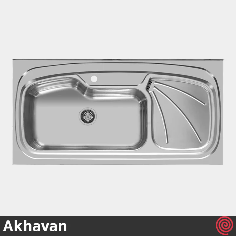 سینک ظرفشویی اخوان مدل Akhavan 134-60 | تک لگنه فانتزی روکار